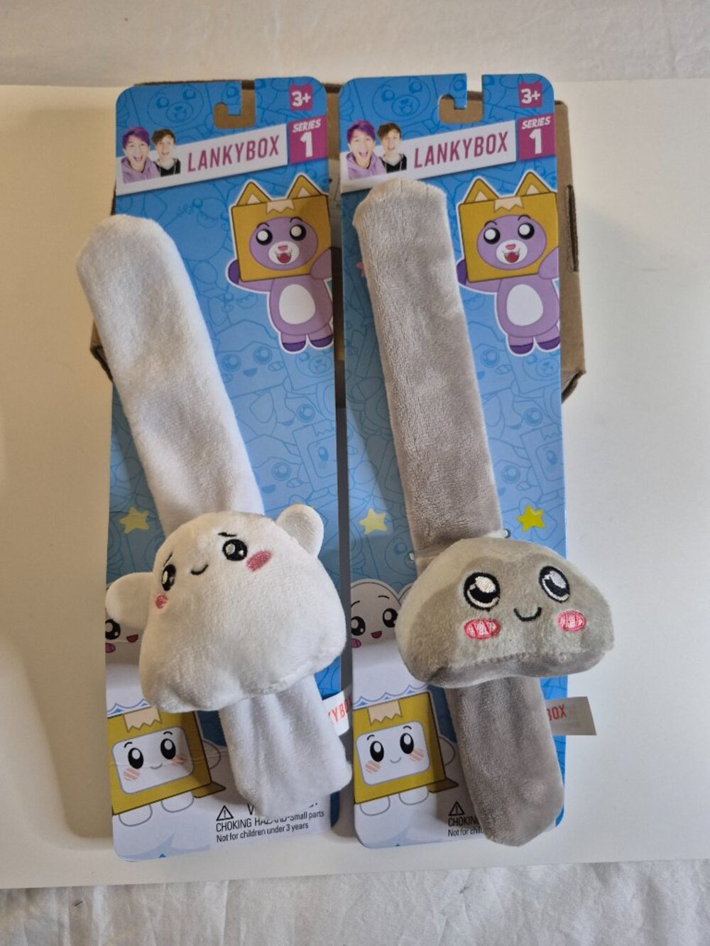 Lankybox Series 1 Ghosty and Rocky Plush Bracelet Portable Fun Exciting, NEW